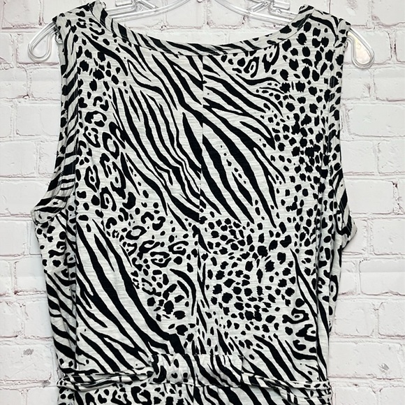 Soma Weekend Slub Tank Midi Dress Wild Thing Animal Print - Picture 8 of 13